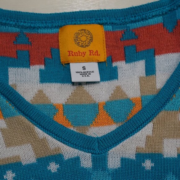 Ruby Rd. Aztec fringe sweater - Picture 6 of 6